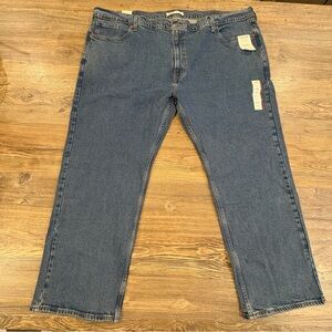 Men's Signature Gold by Levi Strauss Relaxed Fit Flex Jeans Size 50x30 Med wash